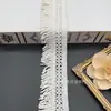 Franja de Borla Algodão Preto e Branco Renda Acessórios de Roupa Cortina Decoração DIY Fio de Algodão Cor Sólida 5cm de Largura Acessórios de Roupa