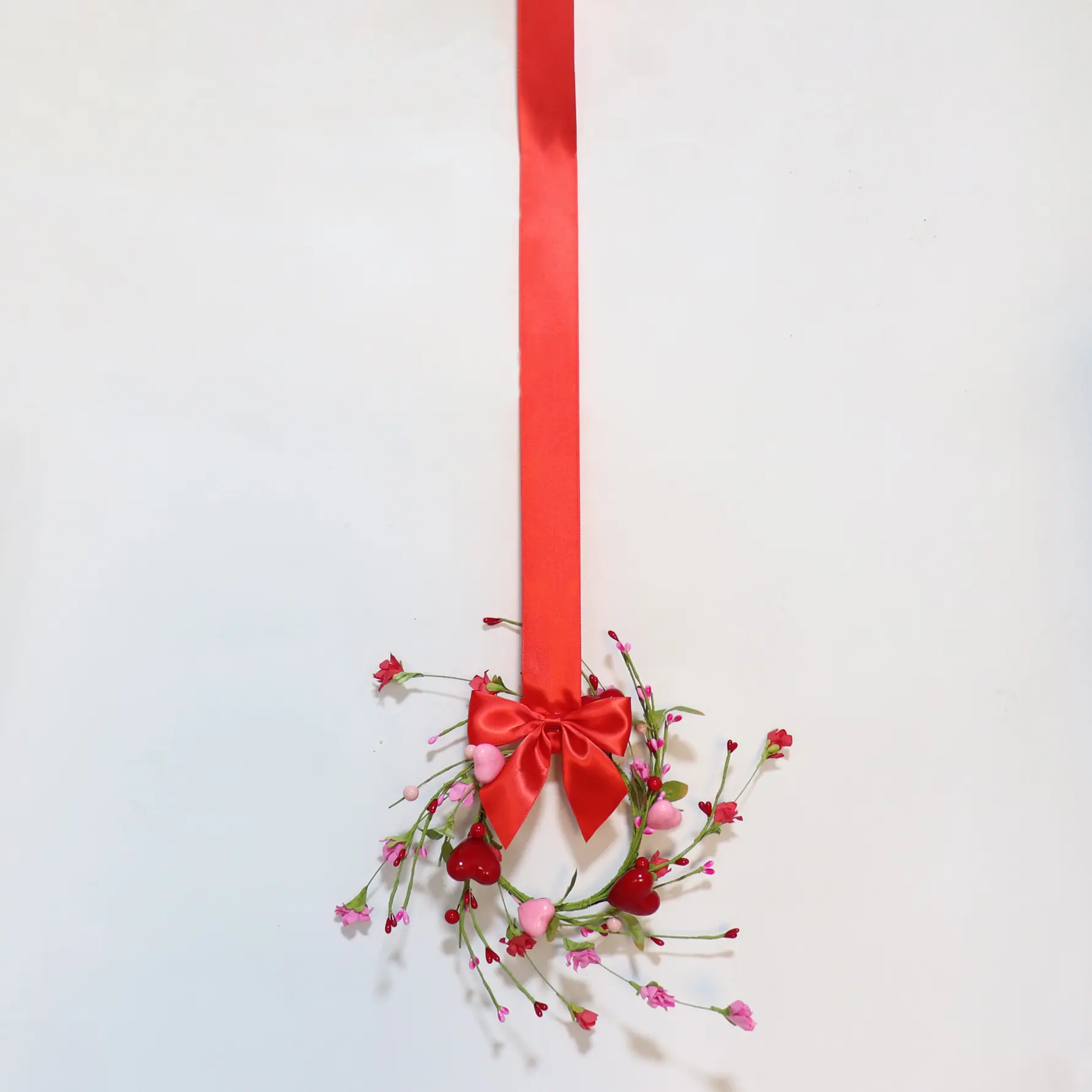 纸花爱心红蝴蝶结挂环10cm-2.JPG