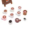 Mini Adornos de Taza de Café de Resina, Juguetes de Comida en Miniatura para Cafetería, Accesorios de Moda, Juguetes, Accesorios para Casa de Muñecas