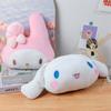 Almohada de Coche de Perro de Orejas Grandes Lindo de Dibujos Animados Merlot Reposacabezas Peluche Almohada para el Cuello Almohada Cubierta de Cinturón de Seguridad para Hombros para Niñas