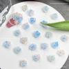 Bolsa de material para decoración de uñas en azul y rosa, joyería luminosa para decoración de uñas en rosa de isla, mezcla pura, quiero usar una joyería al por mayor