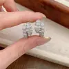 Pendientes Europeos y Americanos Transfronterizos con Zirconia en Forma de Serpiente Estilo Nicho de Alta Gama Elegantes Únicos Pendientes de Lujo Accesible para Mujeres Aguja de Plata S925 Clips para Orejas