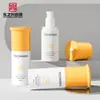 Frascos de protetor solar de camada dupla personalizados 30ml 40ml embalagem de protetor solar frascos plásticos frascos com pump para loção atacado frascos vazios