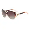 Nuevas Gafas de Sol de Moda para Mujer con Cabeza de Zorro y Perla Montura Elegante Tendencia Gafas de Sol Espejo para Conducir Venta al por Mayor 8849