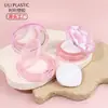 Em estoque embalagem de caixa com esponja efeito onda de água 12g, caixa vazia de BB cream com esponja rosa tipo flip-top, caixa para base líquida de maquiagem