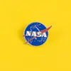 [Broche Personalizado] Comércio Exterior Criativo Broche de Liga de Alumínio da Nasa Logo da Nasa Broche Esmaltado