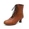 Nuevas botas Martin de otoño e invierno, punta redonda, con cordones, caña corta, tallas grandes para mujer, comercio exterior transfronterizo dropshipping 7745