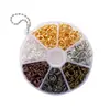 Anillo abierto de 4 mm a 10 mm hebilla de langosta de aleación de zinc de 7 * 12 mm combinación en caja de 6 colores accesorios para joyería DIY