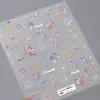 Serie de Pegatinas para Uñas Estilo Año Nuevo como Hierro, con Fuegos Artificiales Lindos en Relieve, Caracteres de la Suerte, Sobres Rojos y Pegatinas Auspiciosas para Uñas