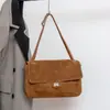 Bolso mensajero de ante mate, bolso cruzado de alta gama, bolso de hombro moderno y casual, bolso de hombro tipo tote transfronterizo de gran capacidad