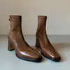 Estilo Coreano 2026 de Moda Temperamento Invierno Nuevas Botas Adelgazantes de Tacón Alto Botines Ajustados a la Pierna Botas de Moda Zapatos de Mujer