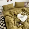 Juego de cuatro piezas engrosado clase A algodón puro ropa de cama 100% algodón funda de edredón funda de almohada sábana bajera faldón de cama dormitorio de estudiante juego de tres piezas 4