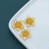 Accesorios para el Cabello de Aleación Estilo Antiguo con Goteo de Aceite, Pasadores, Coronas para el Cabello, Accesorios de Aleación, Mariposas y Flores de Imitación Cloisonné, Materiales para Joyería DIY