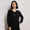 Cárdigan de Cachemira Estilo Xiaoxiang para Mujer Otoño e Invierno Suelto Estilo Perezoso Abrigo Suéter Cuello Redondo Elegante Prenda Superior Versátil para Usar por Encima