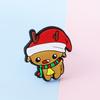 Venta caliente transfronteriza de dibujos animados infantiles de PVC, Papá Noel, ciervo de caramelo, campana, anillo de plástico de goma blanda, joyería al por mayor