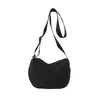 2026 Nova Bolsa Transversal de Ombro Único Estilo Coreano Feminina Tendência Casual Leve Nylon Simples Versátil Bolsa Bolinho