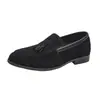 Sapatos Masculinos Loafers de Couro com Franjas Foscas Tamanho Grande Cruzados Outono Novo Estilo Tendência Britânica Business Casual Slip-on
