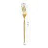 Conjunto de Talheres Ocidentais em Aço Inoxidável 410 com Cabos Pontiagudos, Conjunto de Quatro Peças, Elegante e Luxuoso para Uso Doméstico, Incluindo Faca de Churrasco, Garfo, Colher e Colher de Sobremesa