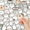 50 Lindos Pegatinas de Gato de Dibujos Animados y Anime Estilo Ins para Decoración de Cuaderno y Equipaje DIY, Nuevos Productos Más Vendidos
