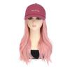 Gorro peluca integrado moda femenina rizo flojo verano gorra de béisbol versátil cabello artificial gorro de peluca natural cobertura de cabeza completa
