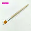 Pincel de Mango de Madera Natural con Cerdas de Nylon para Gouache, Acuarela, Pintura Acrílica, Pincel Plano Industrial para Principiantes y Niños