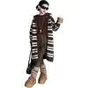Nuevo Conjunto Casual Rayado para Niñas Otoño 2026 Moda Cardigan de Punto Cálido y Pantalones de Yoga