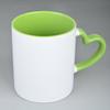 Caneca de sublimação de calor transferência de calor cor interna alça cor coração copo de transferência de calor caneca tomada de fábrica