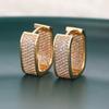 Pendientes de lujo ligeros con microincrustaciones de circonitas para damas jóvenes, joyería de moda europea y americana, pendientes de cobre explosivos transfronterizos.