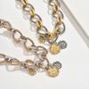 Moda Europea y Americana Personalidad Cadena Retorcida Bicolor Colgante Geométrico Collar Joyería Transfronteriza para Mujer