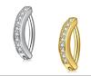 Gaibei Europeo y Americano transfronterizo F136 titanio simple brillante ombliguera con hebilla completa de diamantes ombliguera todo-partido Diario productos de piercing para el ombligo