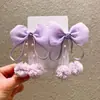 Nuevo Estilo Primavera y Verano Lazo Cadena de Perlas Hilo de Gelatina Pinza para el Cabello Bola de Pelo Niña Pequeña Accesorio para el Cabello Par de Pasadores de Princesa