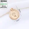 Colgante de moneda de constelación ojo de diablo chapado en oro de 14k de cobre puro de alta gama material para manualidades pendientes colgante de collar