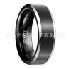 Anillo de acero de tungsteno en stock lote mixto de una generación de 8MM de ancho anillo de acero de tungsteno para hombre plateado negro talla 6-14