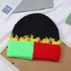 Gorro de Lana Gris Roto Estilo Retro Americano Gorro de Punto de Moda Coreano para Mujer Otoño e Invierno Gorro Frío Holgado Hip-Hop