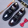 [Preventa (Agotado)] Zapatos de cuero estilo británico para hombre, estilo formal, de talla grande, con pedal de cuero vacuno.