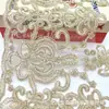 29cm de Ancho Transfronterizo Malla de Organza Fondo Bordado Dorado Bordado Accesorios de Vestir Encaje Tocado Hecho a Mano Decoración de Velo