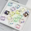 Dingyi Clover de Cuatro Hojas Transparente Multifacético Cuentas Luna Fría Acrílico Electrochapado Cuentas Sueltas Material para Joyería DIY Cadena de Teléfono Móvil