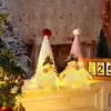 Muñeco de gorro de punto luminoso transfronterizo con luces Muñeco de Rodolfo adorno Decoraciones para ventana de Navidad