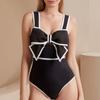 Comércio Exterior Europeu e Americano Moda Praia Feminina de Alta Qualidade Coberto com a Pele Body Modelador Maiô Biquíni Maiô Maiô com Laço