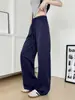 Mismo estilo que en Xiaohongshu: Pantalones deportivos de tiro bajo, colección de otoño, nuevos pantalones de chándal rectos ajustados para mujer, pantalones casuales de pierna ancha