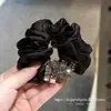 Estilo Coreano Malha Suave Cristal Elástico Grande para Cabelo Luxo Leve Borracha Resistente para Uso Diário Acessórios Versáteis para Coque