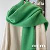 Bufanda grande que puede hundir tu cara en un chal de mohair de color sólido retro para amantes de la calidez invernal que combina con todo.
