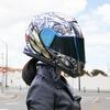 Casco Gxt Casco de Motocicleta para Hombre Cobertura Total Personalizado Genial Motocicleta Doble Lente Casco Abierto Cara Completa Dot