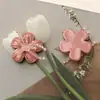Parche de Flor de Cristal con Perlas Hecho a Mano Original Flor de Cinco Pétalos Pinza Lateral DIY Accesorios para el Cabello Agujero para Pin Flor para Zapatos Accesorios