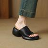 Sandalias y Pantuflas de Suela Gruesa para Mujer que Aumentan la Altura para Mujeres Petites, Moda Verano 2026 Pantuflas Transpirables Huecas para Exteriores con Tacón Grueso