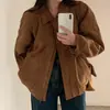 Casaco de algodão acolchoado de camurça estilo francês, novo, outono e inverno, chique coreano, para mulheres, top coreano da moda