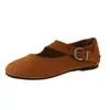 Zapatos Planos de Mujer para Viajar con una Sola Correa, Bailarinas, Nuevos Otoño 2026 Zapatos Mary Jane Retro Francés con Estampado de Leopardo