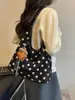 Bolso de mano de diseño de alta gama estilo coreano, lujo ligero con lunares, adecuado para ir al trabajo, casual y versátil, bolso de hombro y cruzado exquisito