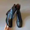 Botines de suela silenciosa, de tacón alto, elásticos, botas adelgazantes, nuevas botas retro de tacón grueso forradas de polar para mujer, tendencia otoño/invierno 2026