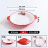 Platos Especiales para Cangrejos, Restaurante de Mariscos a la Barbacoa, Platos para Langosta, Platos Grandes Doble Asa de Melamina, Platos Grandes para Hot Pot de Pollo Picante